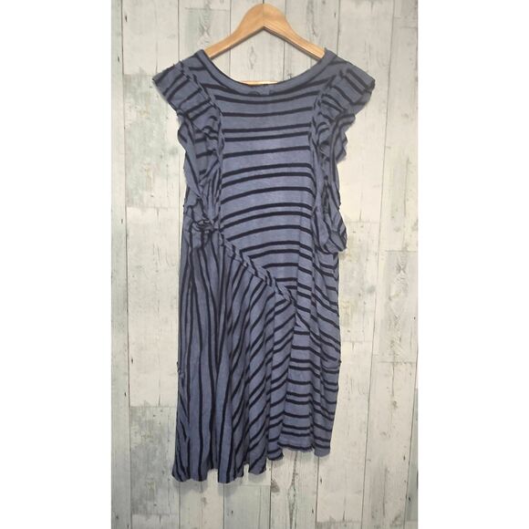 Free People Between The Lines Striped Tunic Tank Dress Sz. L NWT - Picture 6 of 9